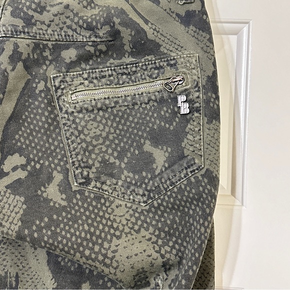 Balmain Snakeskin Skinny Jeans Size 29 Low Waist Stretch Fit Jeggings Ankle Zip - Picture 11 of 16